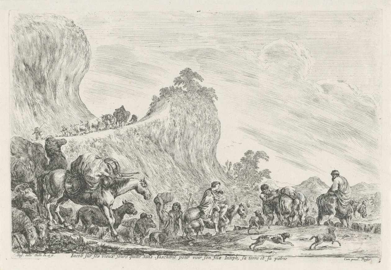 Voyage de Jacob en Égypte - Stefano della Bella