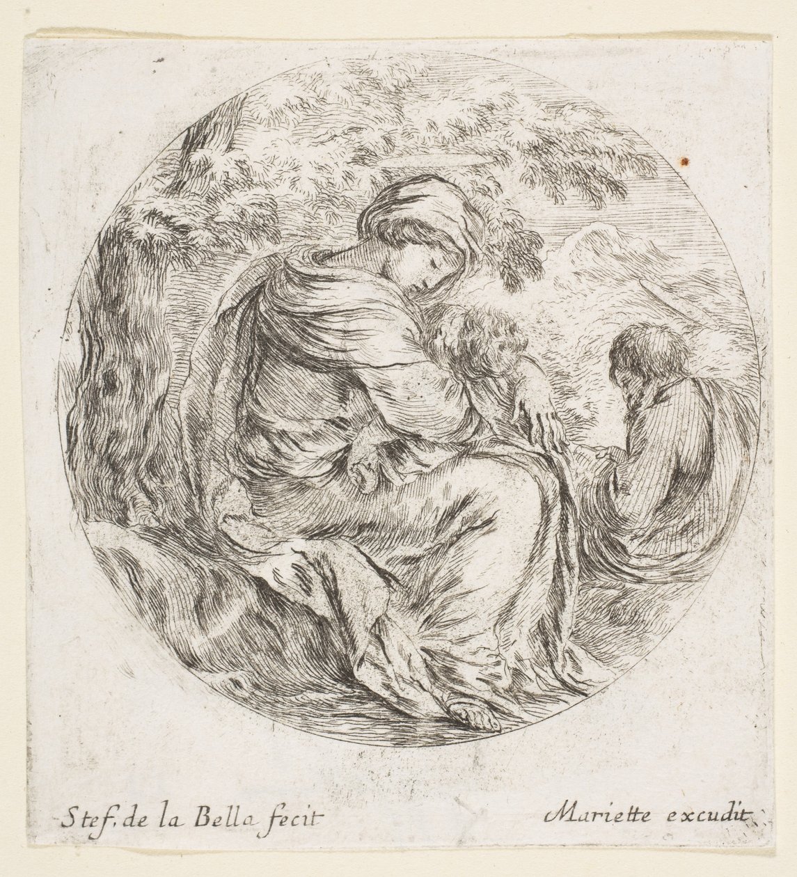Repos pendant la Fuite en Égypte, vers 1641 - Stefano della Bella