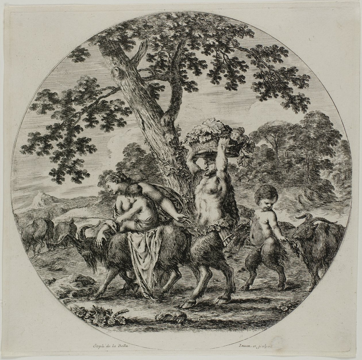 Famille de satyres marchant - Stefano della Bella