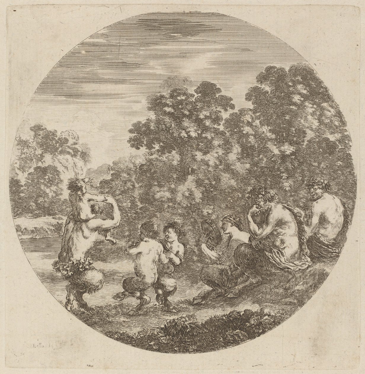 Satyres et faune - Stefano della Bella