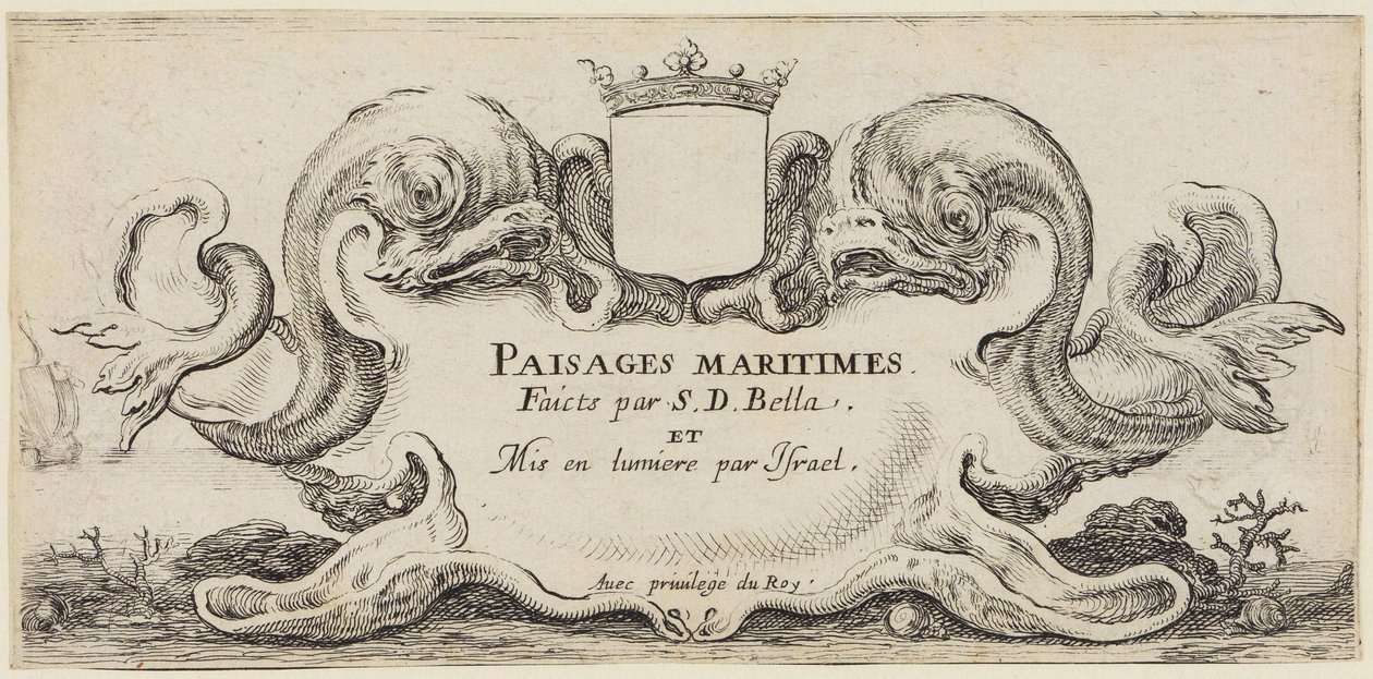 Paysages maritimes : page de titre - Stefano della Bella