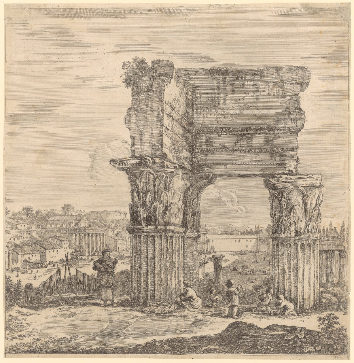 Le temple de la Concorde et le Forum romain - Stefano della Bella