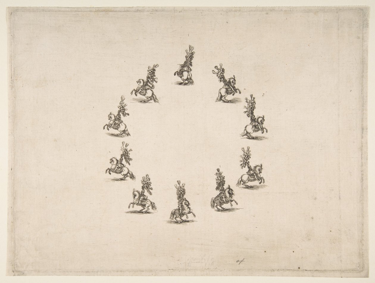 Dix cavaliers formant un cercle, 1652 - Stefano della Bella