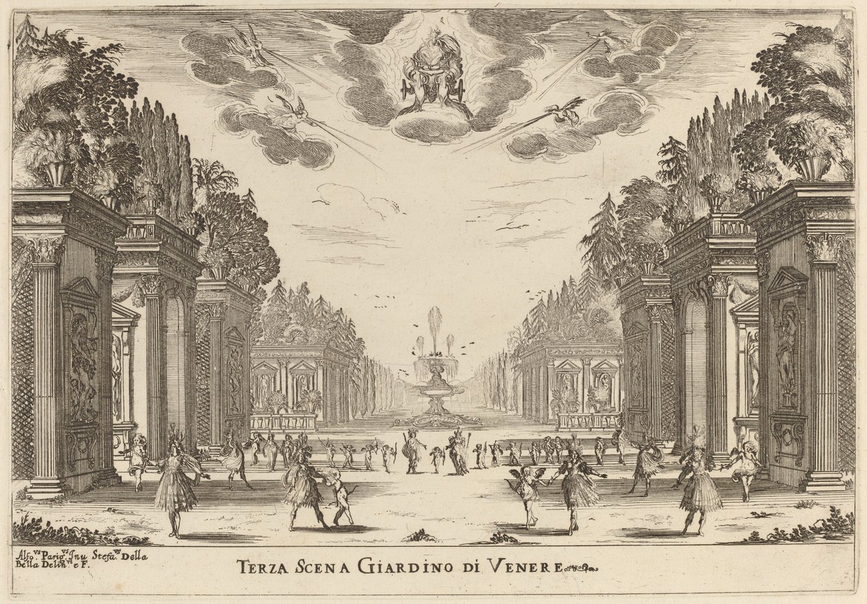 Terza Scena Giardins di Venere - Stefano della Bella