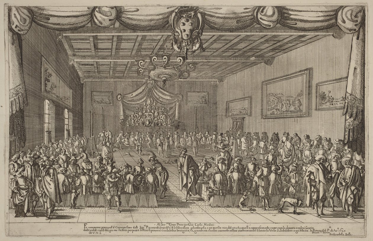 Le banquet des Piacevoli - Stefano della Bella