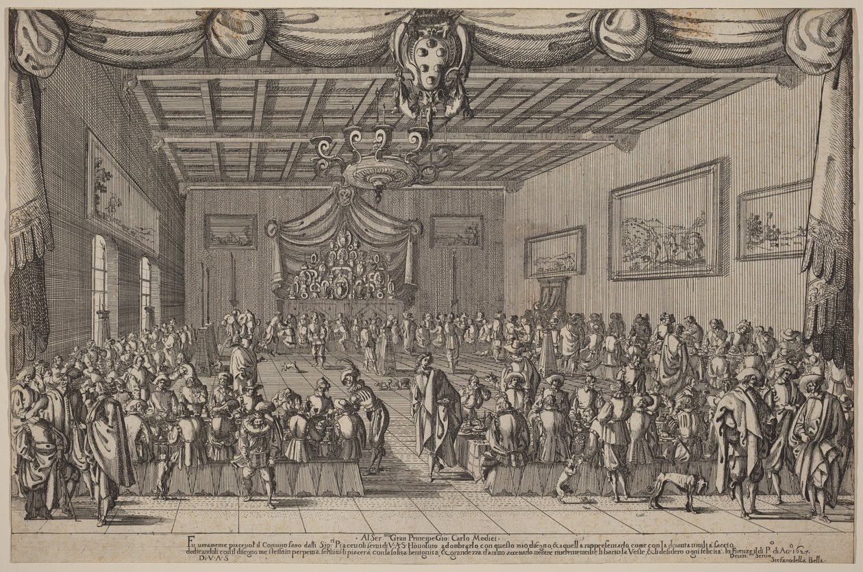 Le banquet des Piacevoli - Stefano della Bella
