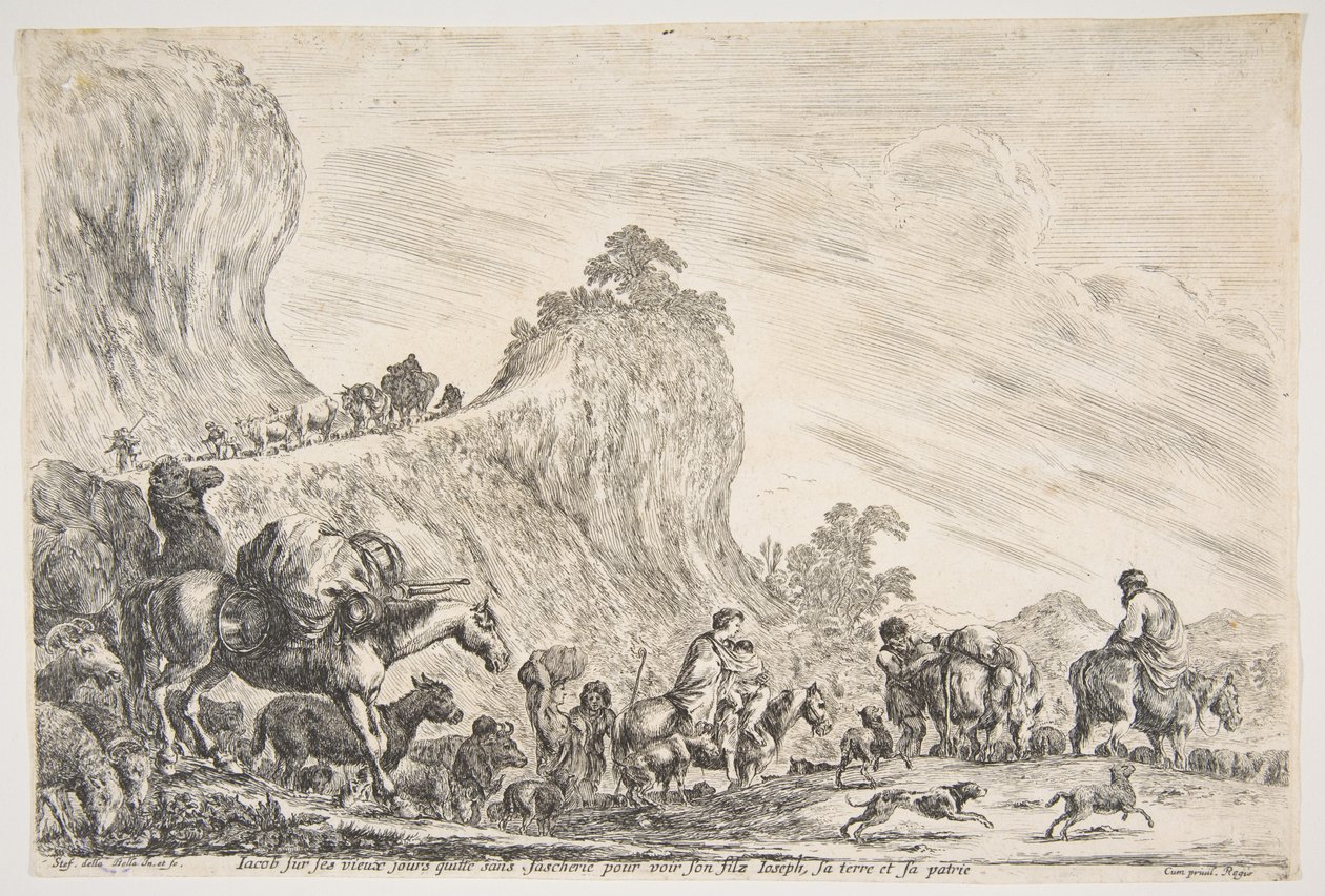 Le voyage de Jacob en Égypte, vers 1647 - Stefano della Bella