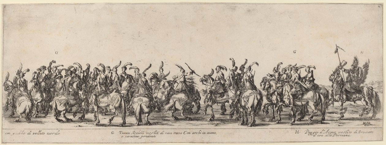 Trente archers et pages - Stefano della Bella