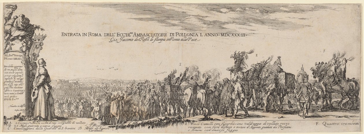 Page de titre pour "Entrée à Rome de Son Excellence l