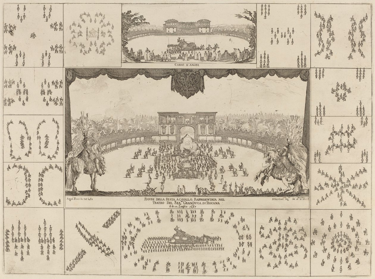 Tournoi exécuté à Florence pour le mariage du Grand-Duc Ferdinand I - Stefano della Bella