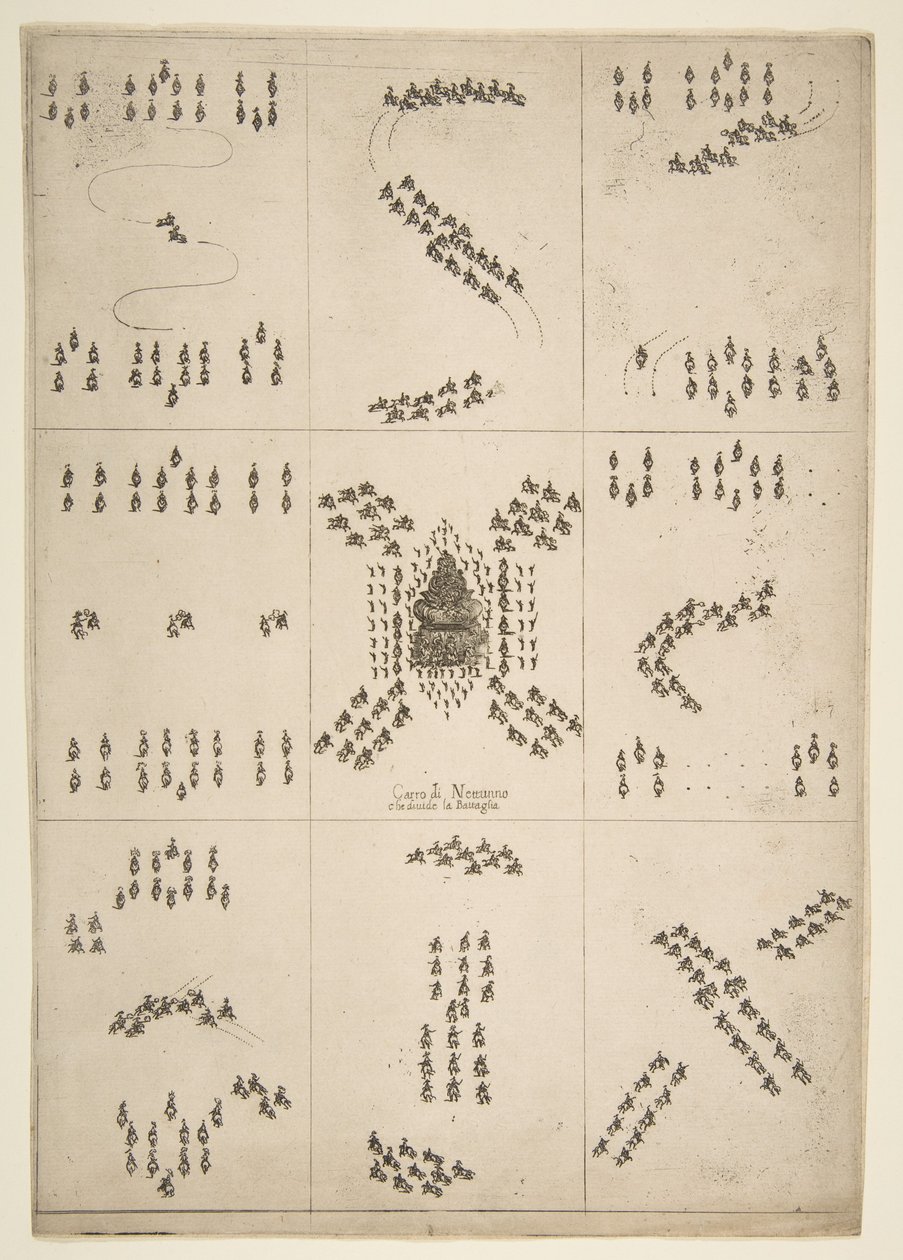 Diverses figures de ballet équestre - Stefano della Bella