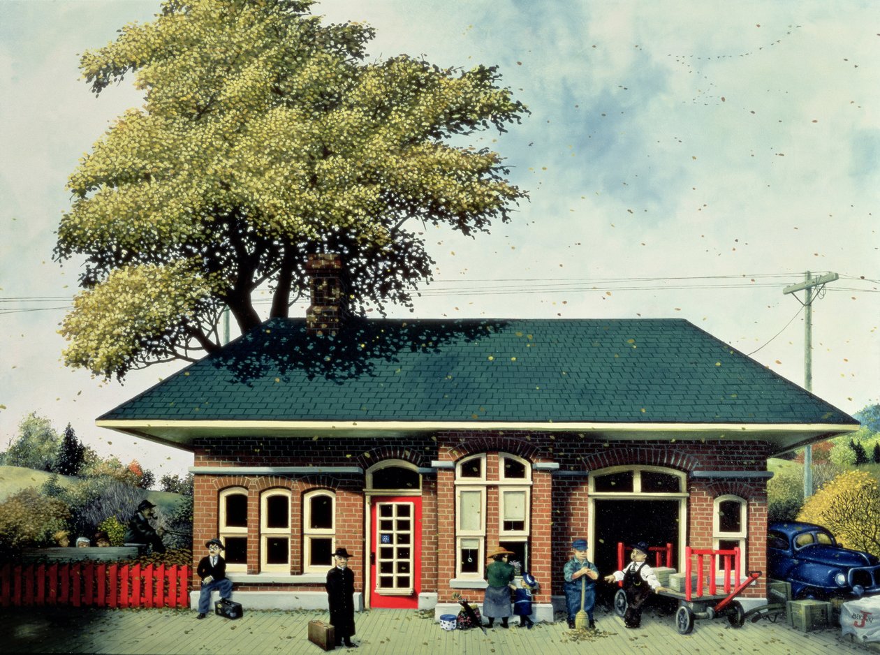 La gare, automne, des Quatre Saisons au Québec - Stephane Poulin