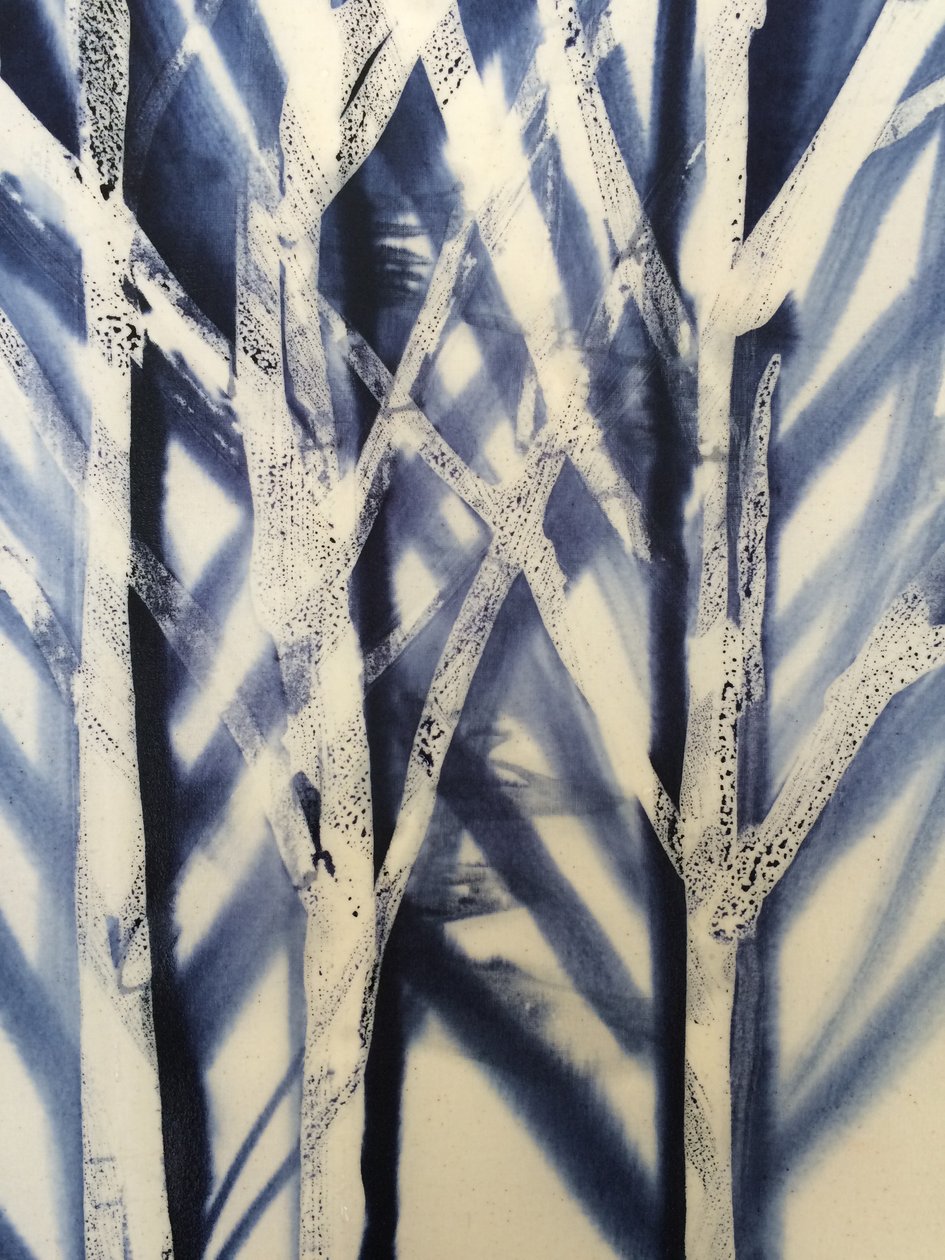 Arbre II, 2016 (cire sur tissu) - Stephen Dow