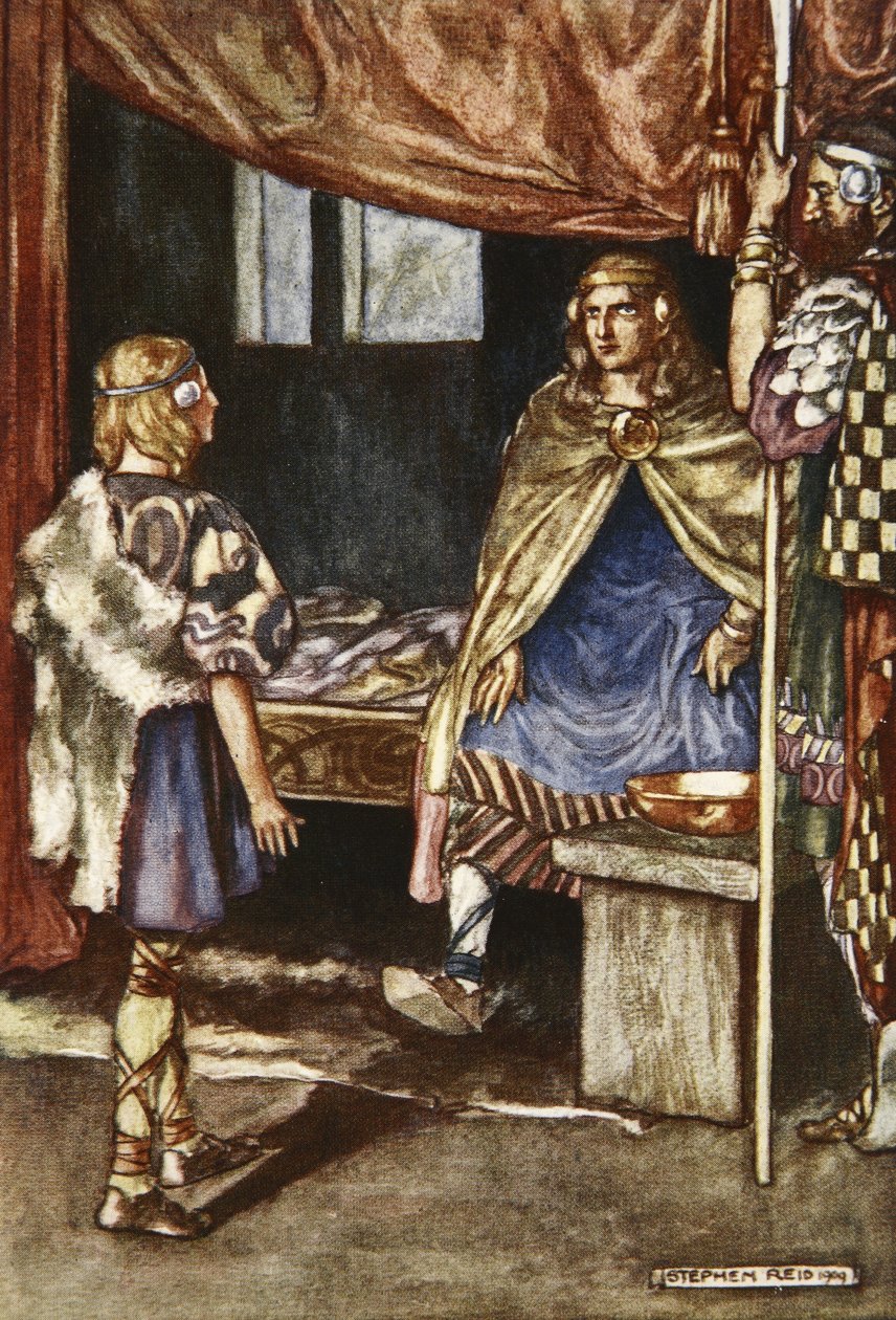 Cuchulain désire des armes pour le roi, illustration de 