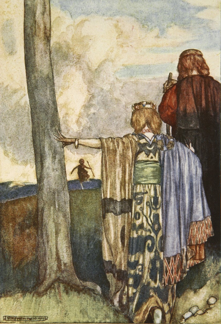 La reine Maeve rencontre Cuchulain, illustration de 