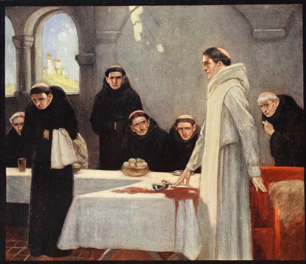 Saint Benoît et les moines, illustration de 