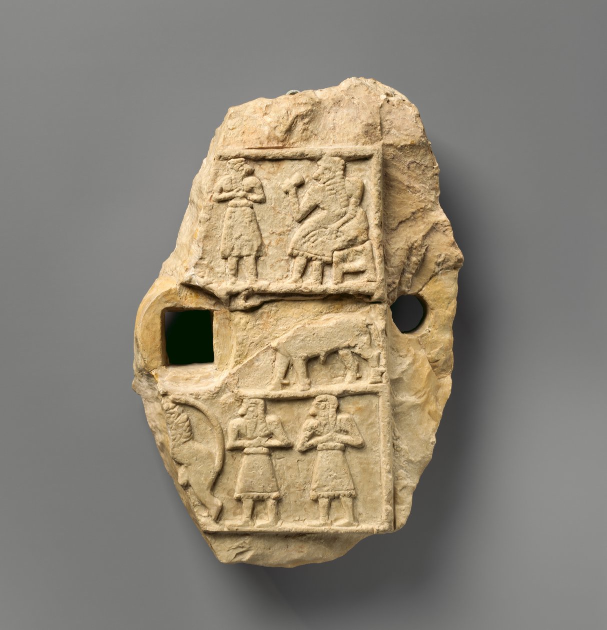 Plaque en relief avec une scène de banquet, c.2600-2500 av. J.-C. - Sumerian Sumerian