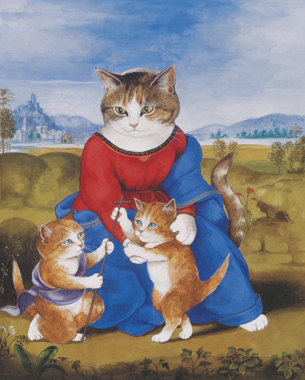 Illustration de Cats Galore! A Compendium of Cultured Cats (pub. 2015) - Susan Herbert