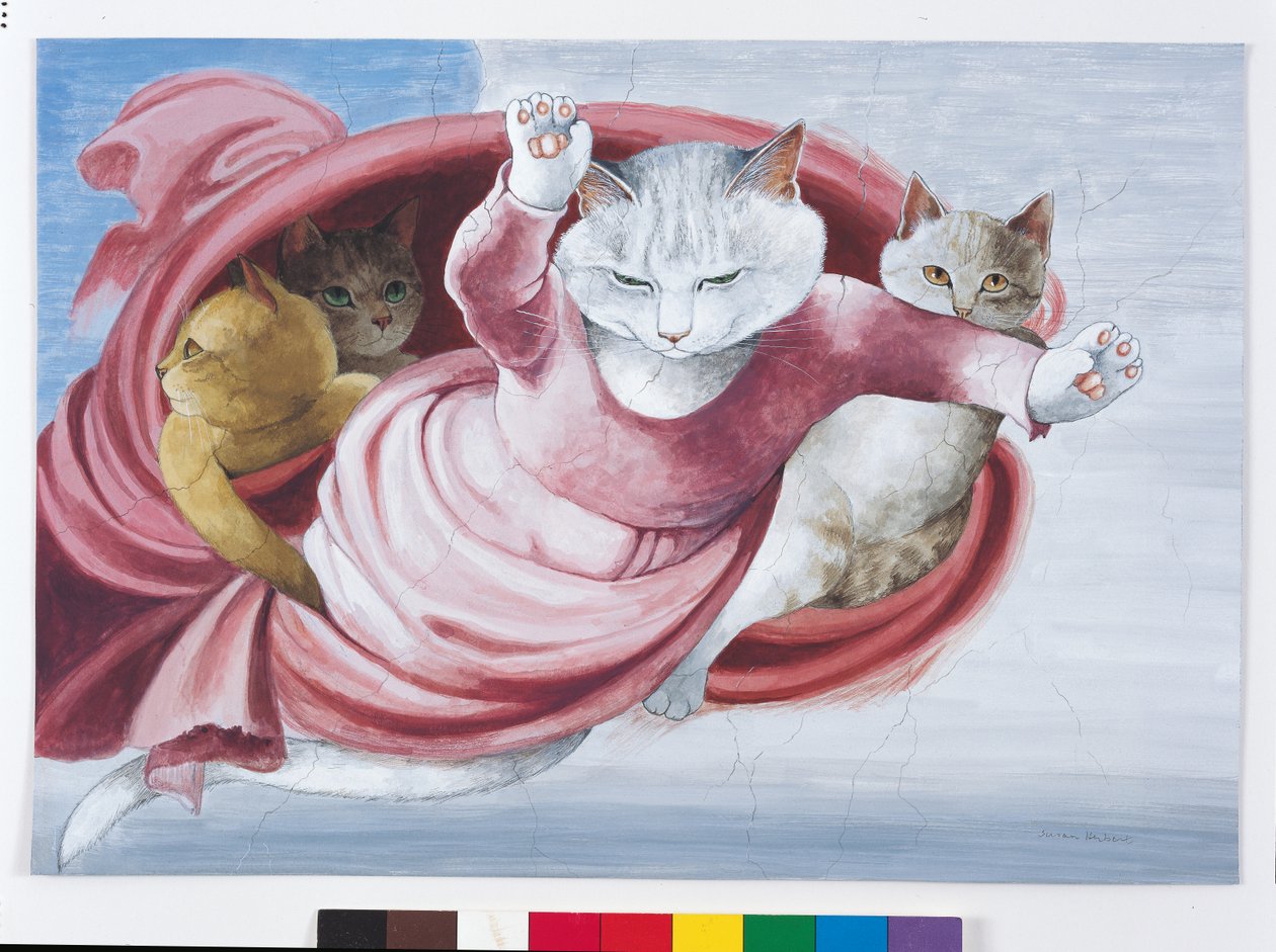 Illustration de Cats Galore! A Compendium of Cultured Cats (pub. 2015) - Susan Herbert