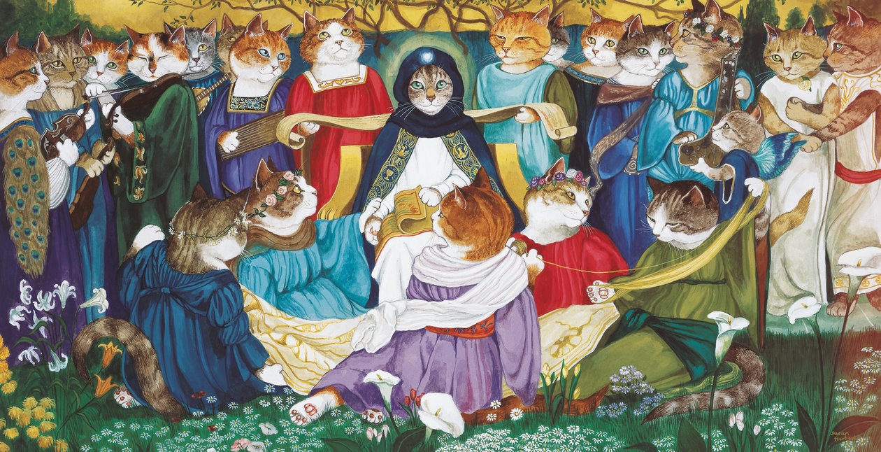 Illustration de Cats Galore! A Compendium of Cultured Cats - Susan Herbert
