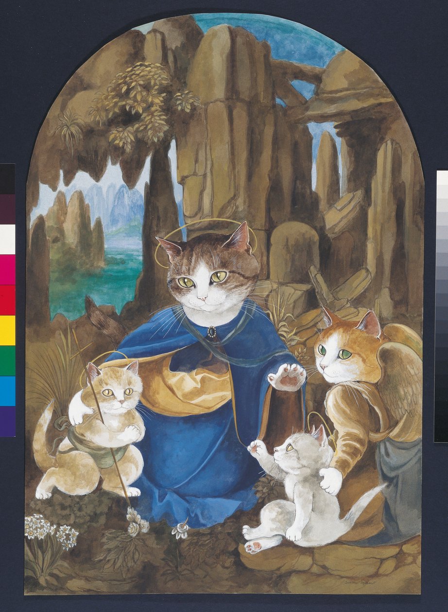 Illustration de Cats Galore! A Compendium of Cultured Cats - Susan Herbert