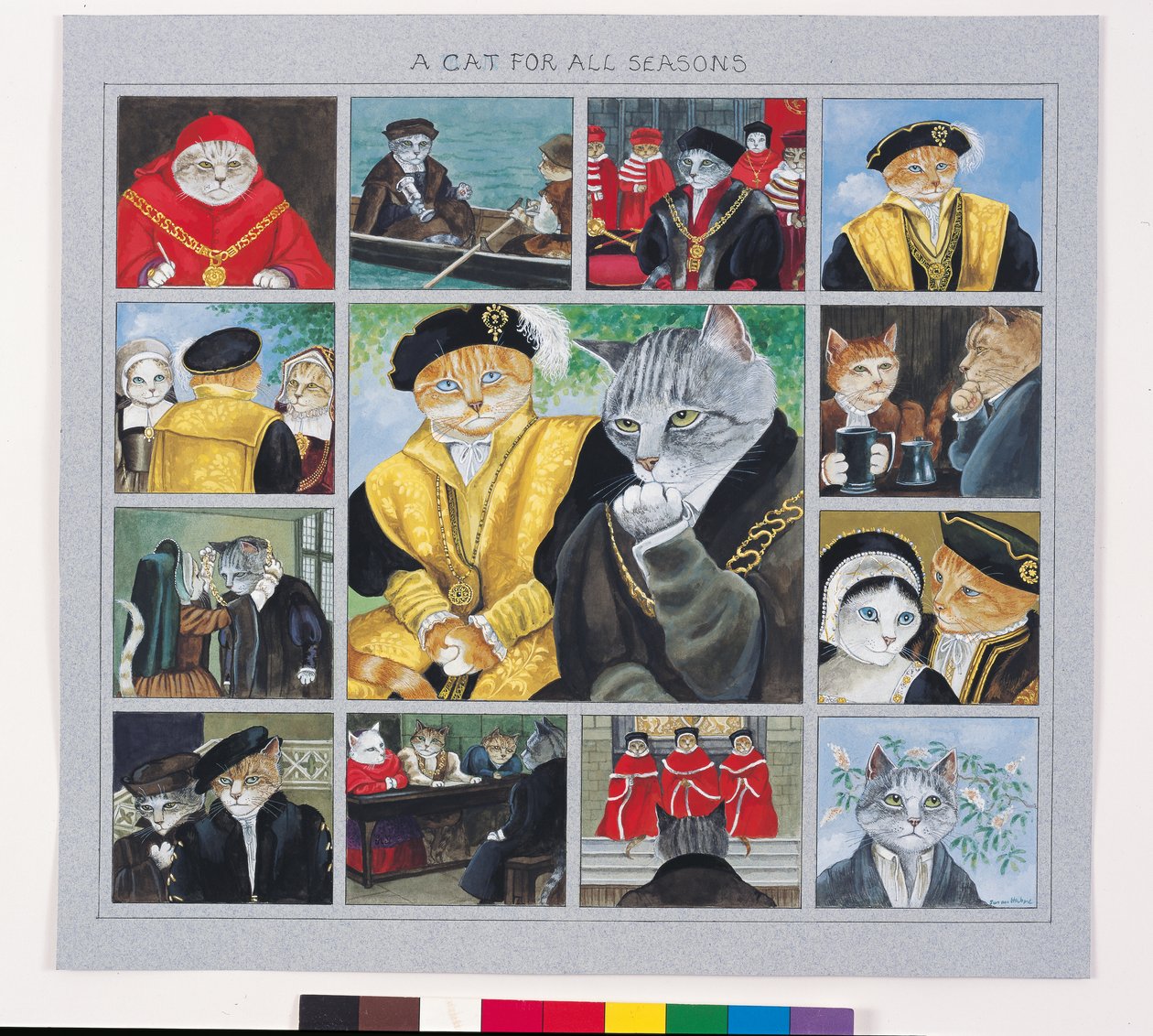 Illustration de Cats Galore! A Compendium of Cultured Cats (pub. 2015) - Susan Herbert