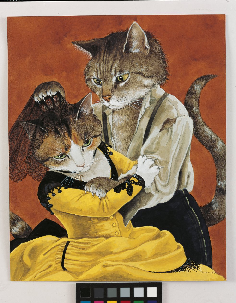Illustration de Cats Galore! A Compendium of Cultured Cats (pub. 2015) - Susan Herbert