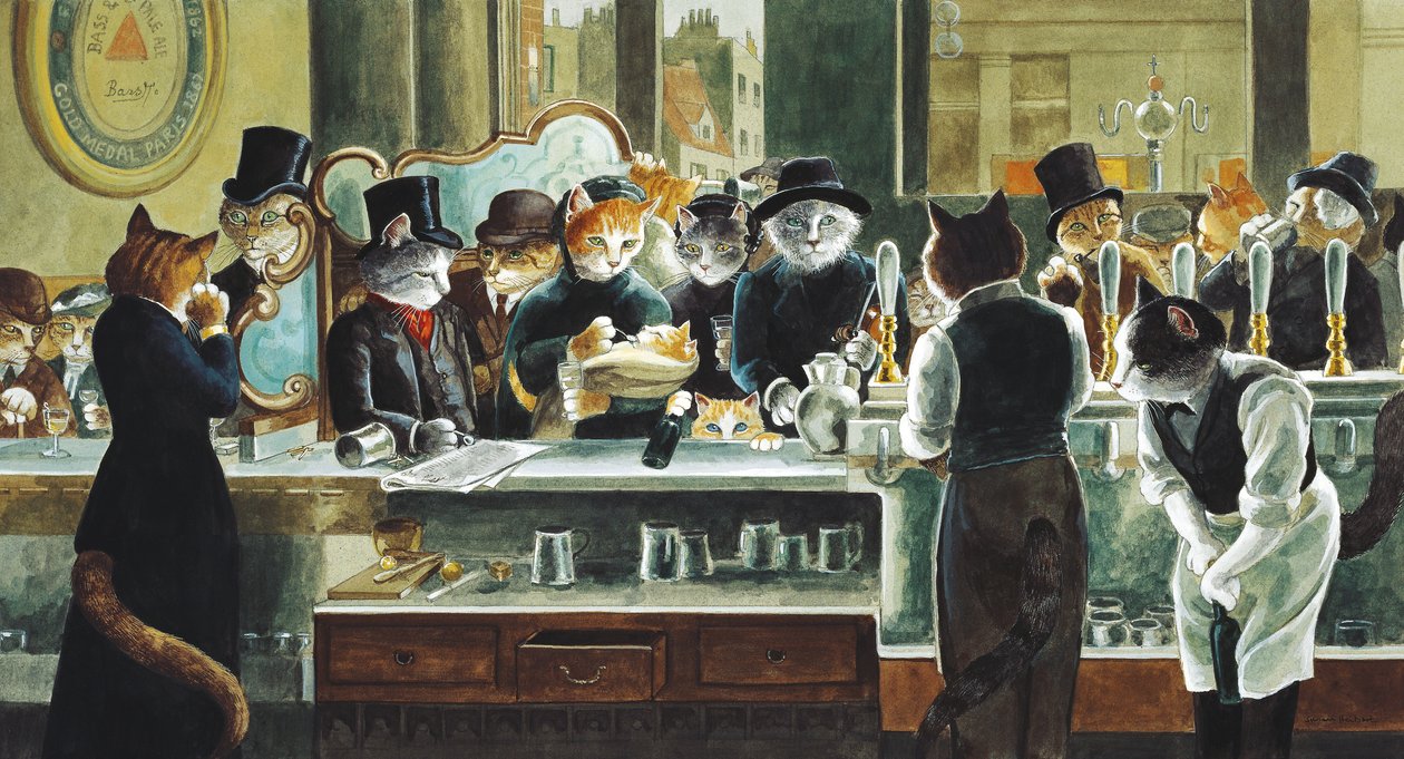 Illustration de Cats Galore! A Compendium of Cultured Cats (pub. 2015) - Susan Herbert