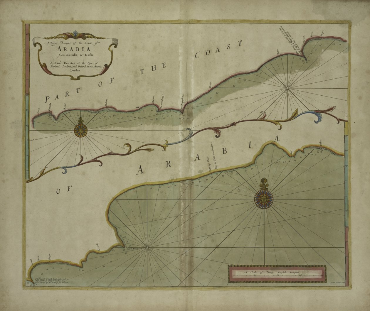 Grande carte de la côte d
