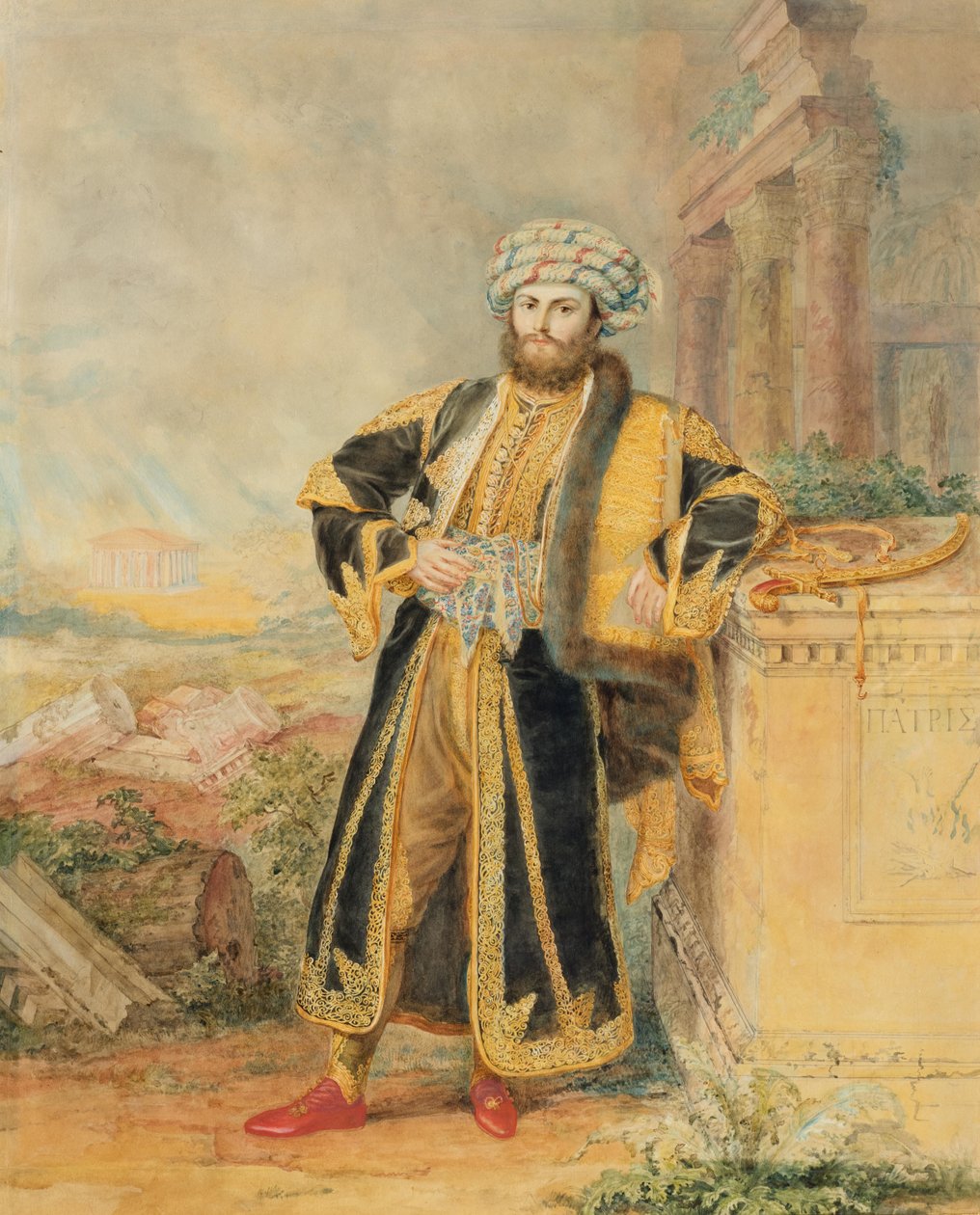 Portrait du prince Alexandros Mavrokordato - Suzanne Elisabeth Eynard