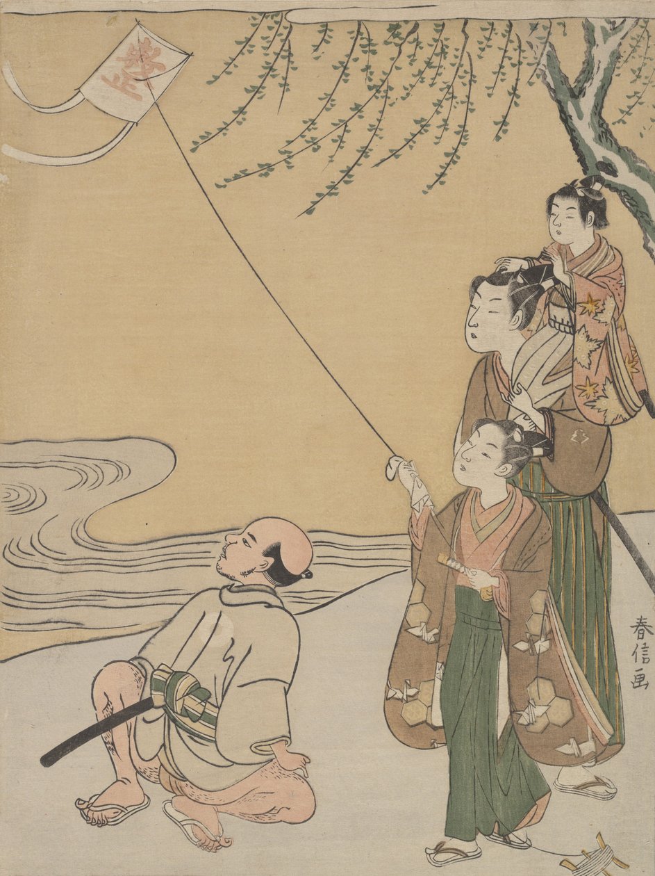Vol de cerf-volant, vers 1766 - Suzuki Harunobu