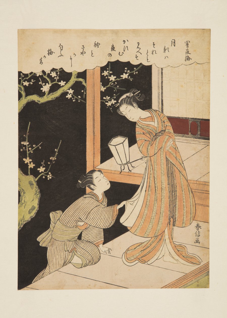 Fleurs de prunier par une nuit sombre (Yamiyo no ume) - Suzuki Harunobu