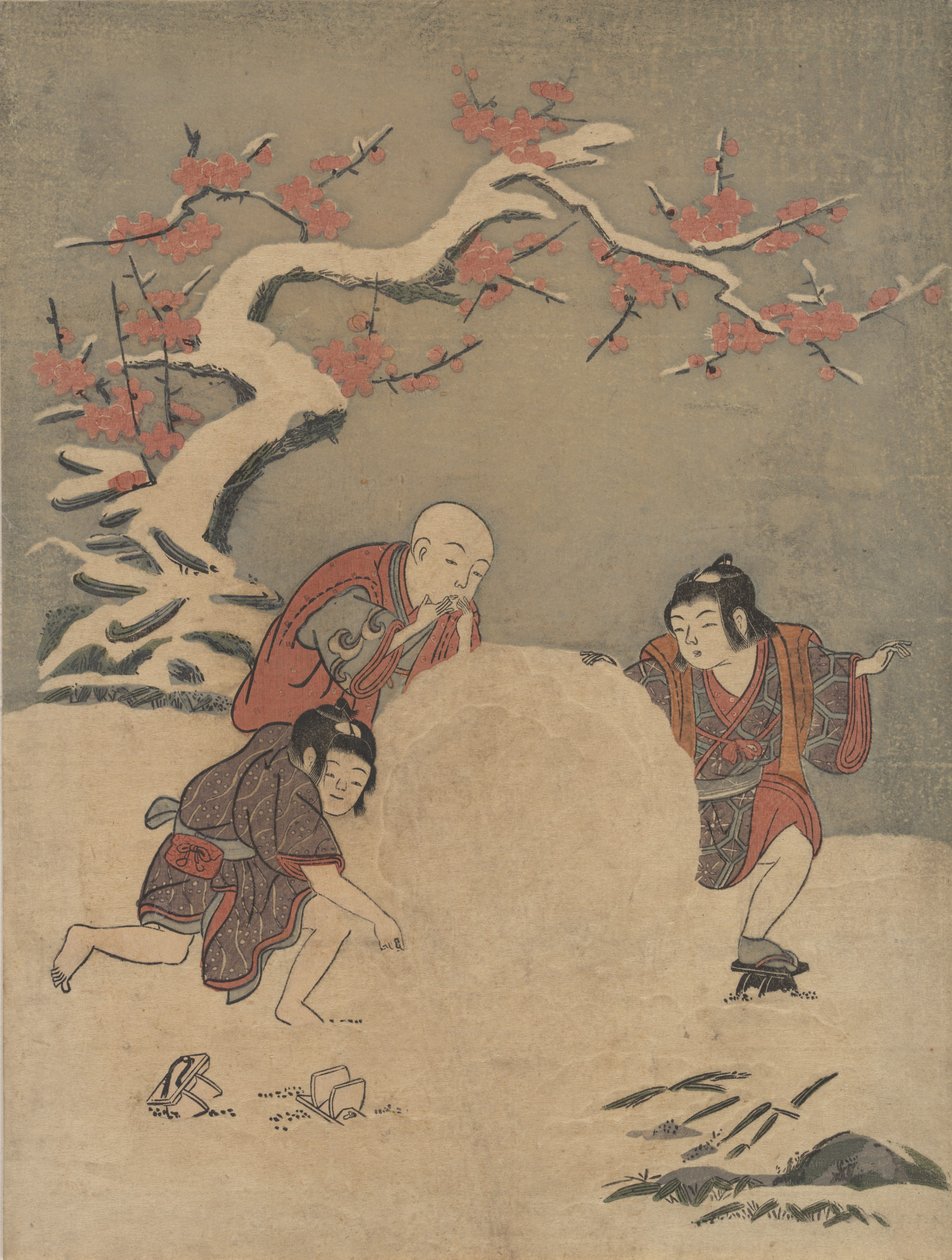 La boule de neige, 1770 - Suzuki Harunobu