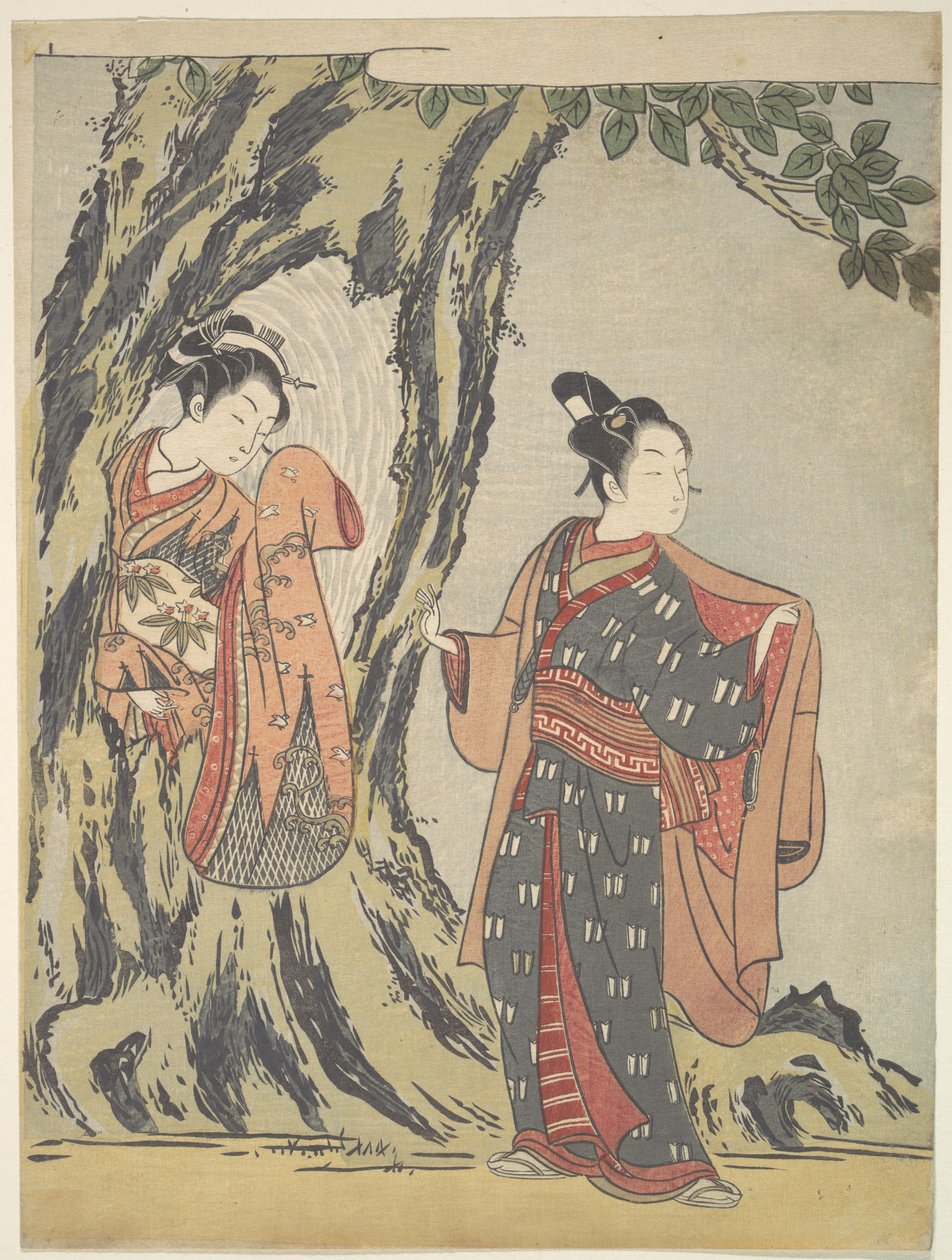 Deux jeunes gens - Suzuki Harunobu