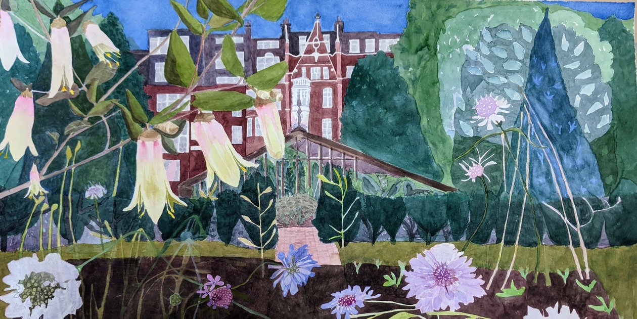 Un jardin magique, 2021 (aquarelle sur papier) - Suzy Fasht