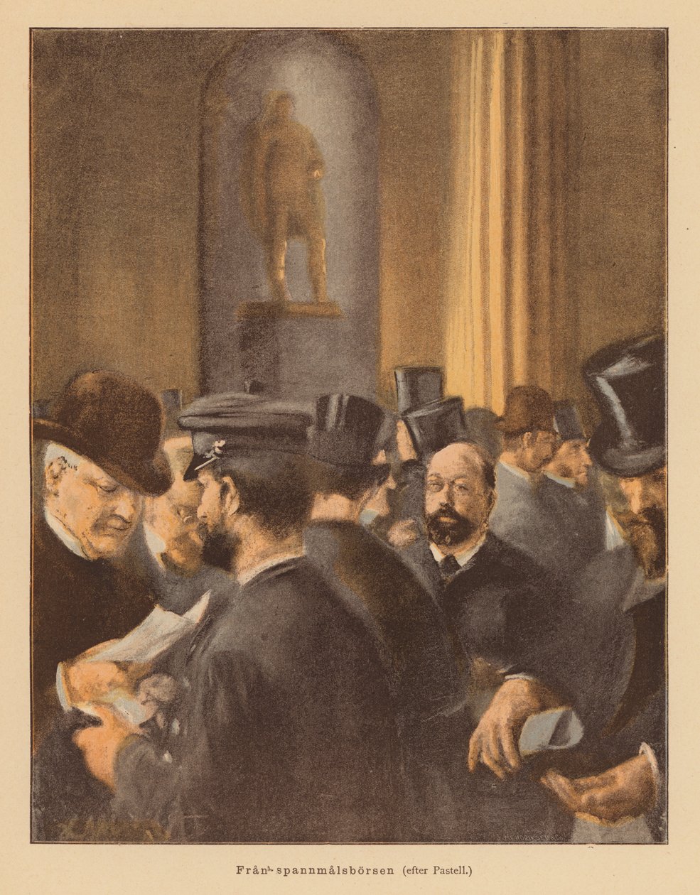 A la bourse des céréales (lithographie couleur) - Swedish School
