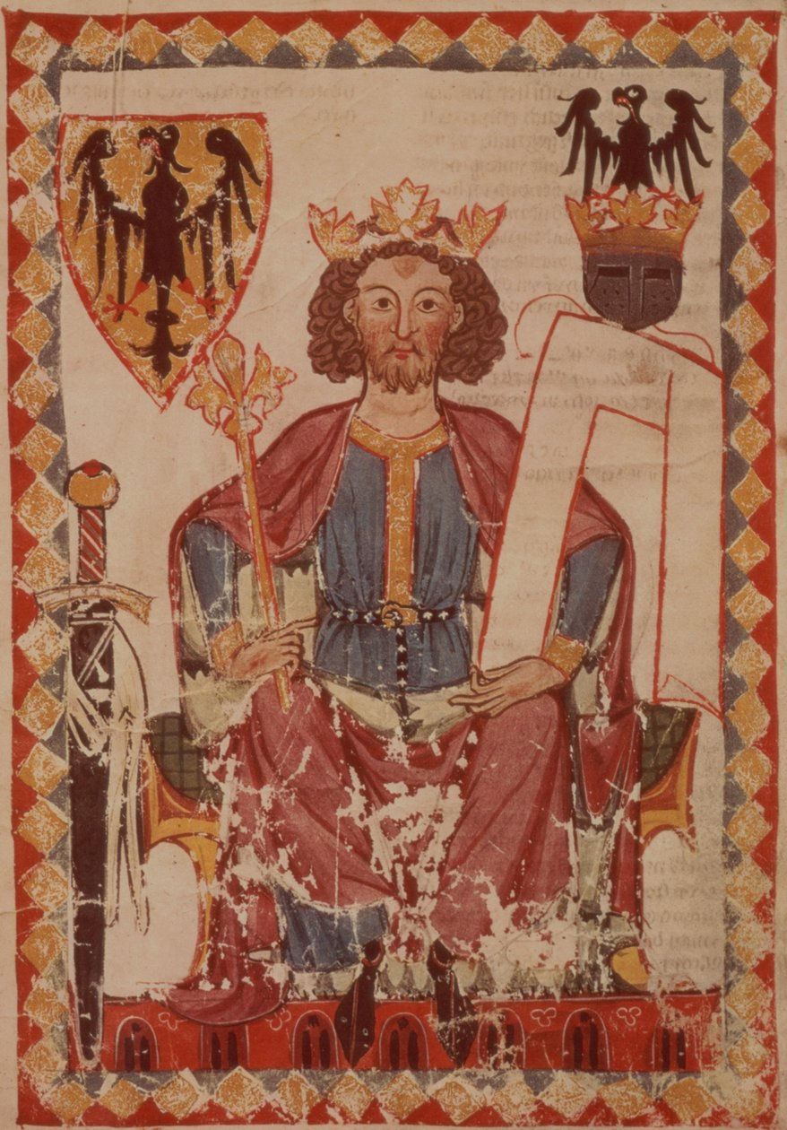 MS. Pal. germ. 848 Roi Henri, illustration du Codex Manesse, une collection de chansons d