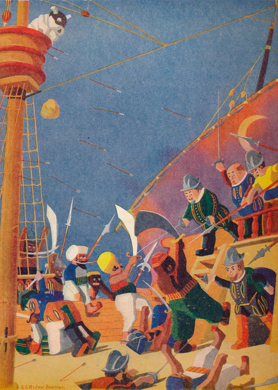 Le Combat avec les corsaires - Sydney George Hulme Beaman