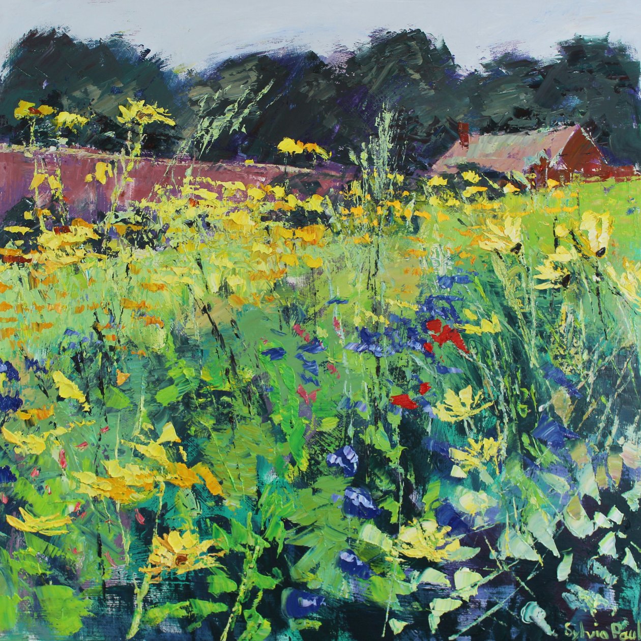 Au-delà du pré, 2025 (acrylique) - Sylvia Paul