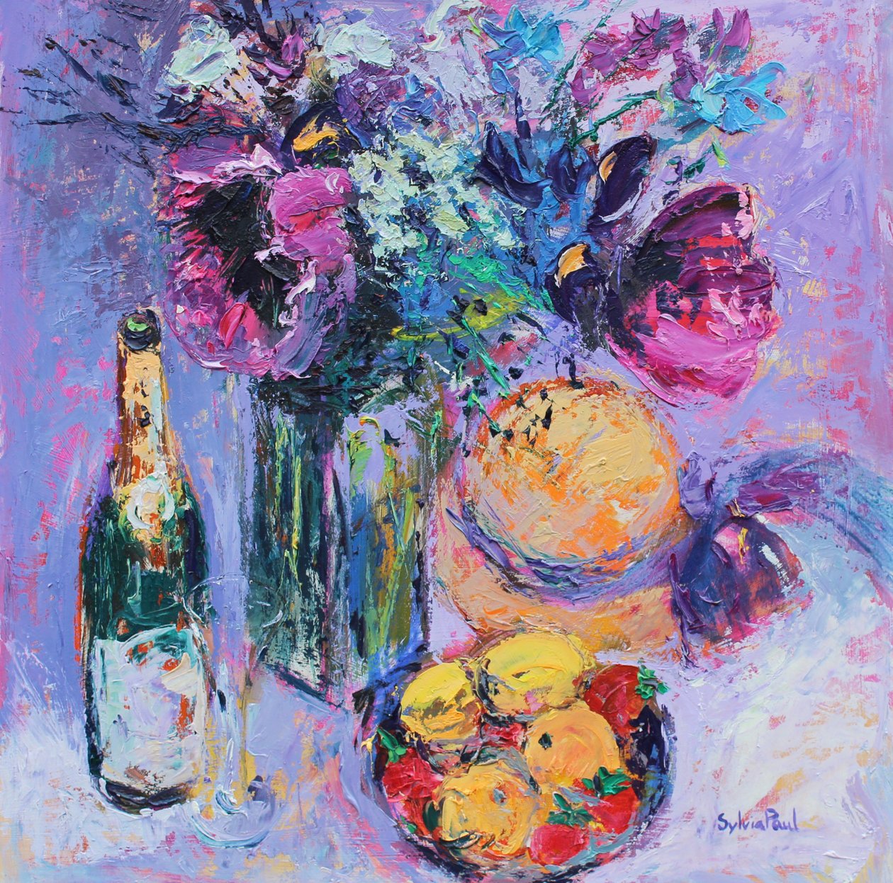 Coquelicots violets - Sylvia Paul