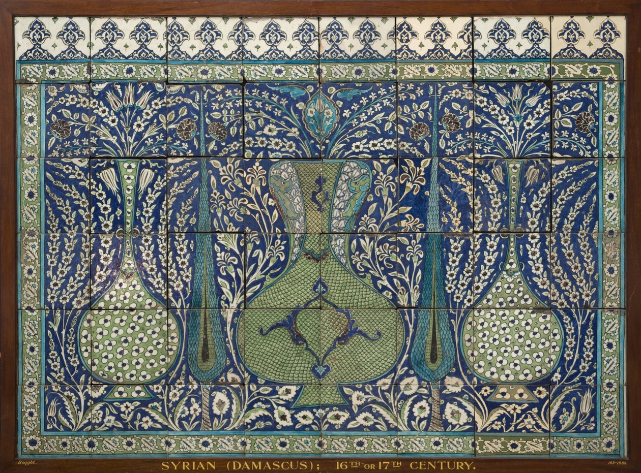 Ensemble de carreaux en pâte de pierre, 18ème siècle - Syrian School