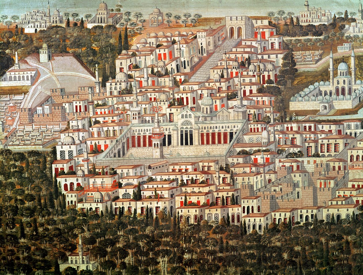 Vue de la ville de Damas - Syrian School