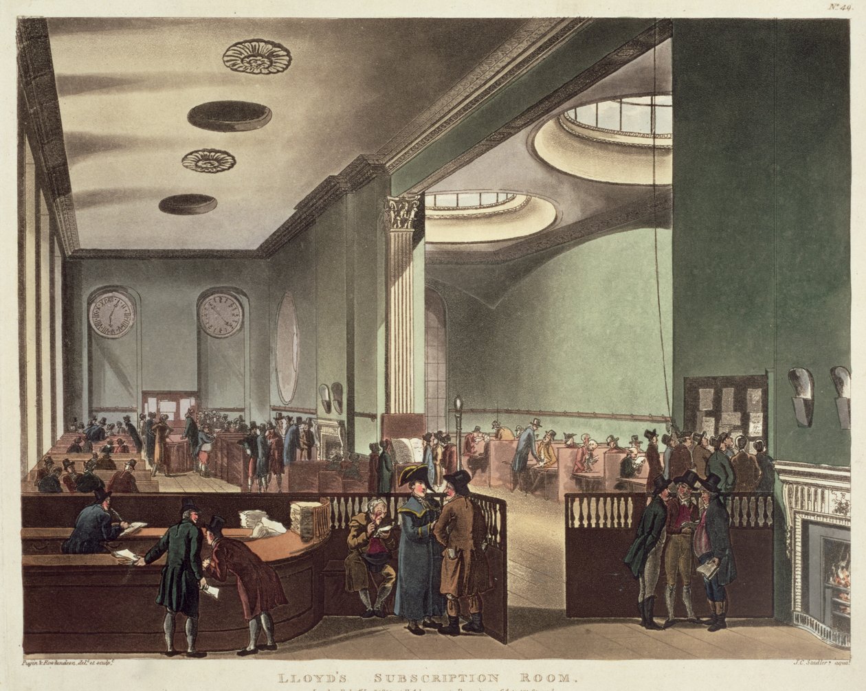 Salle des abonnements de la Bourse royale, d