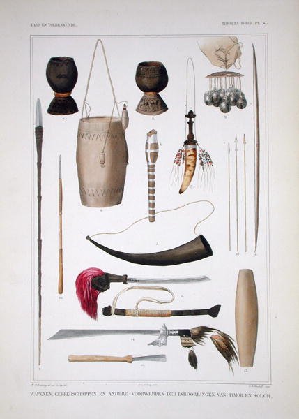 Armes et objets rituels de Timor, de 