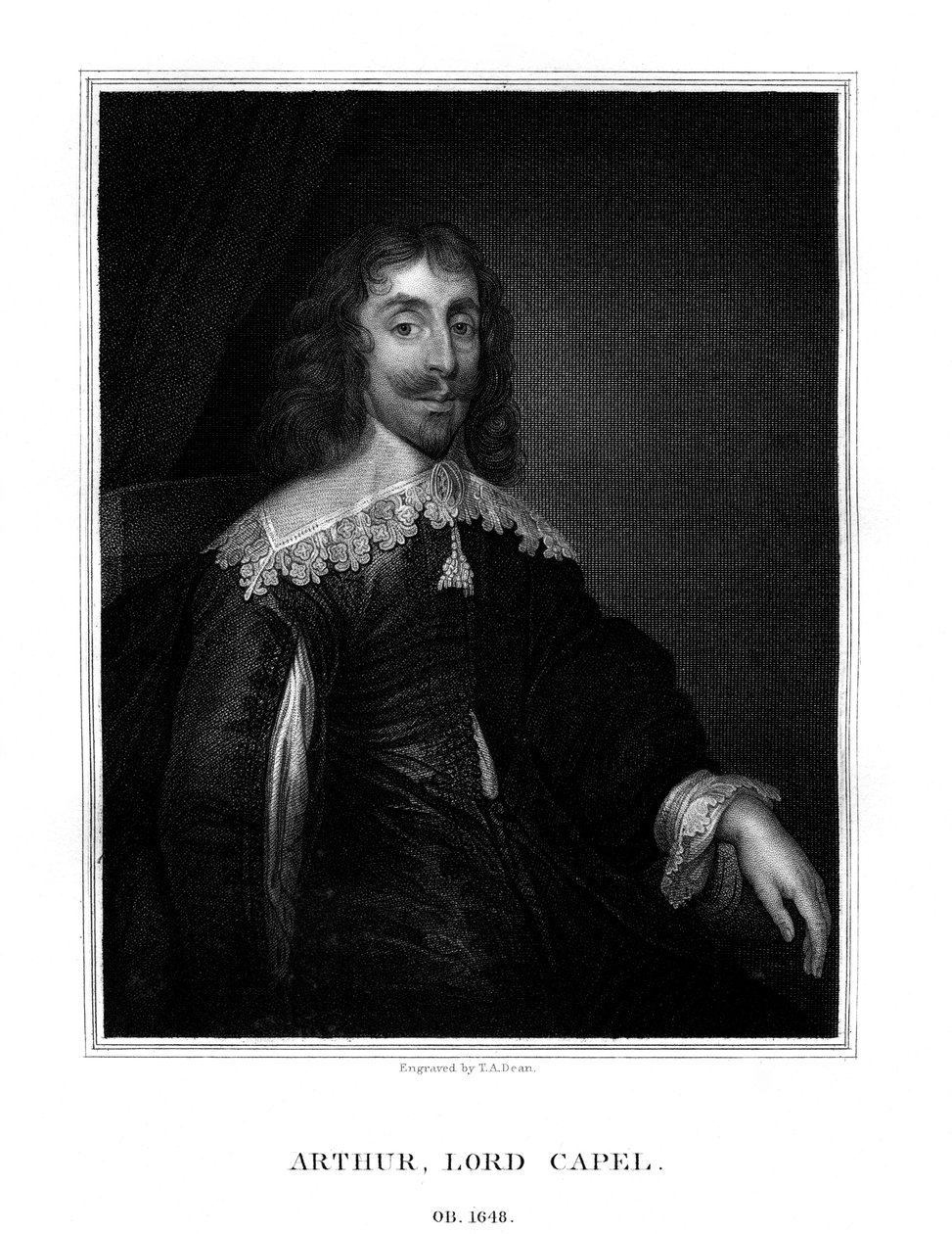 Arthur Capel, 1er Baron Capel, royaliste anglais - T. A. Dean