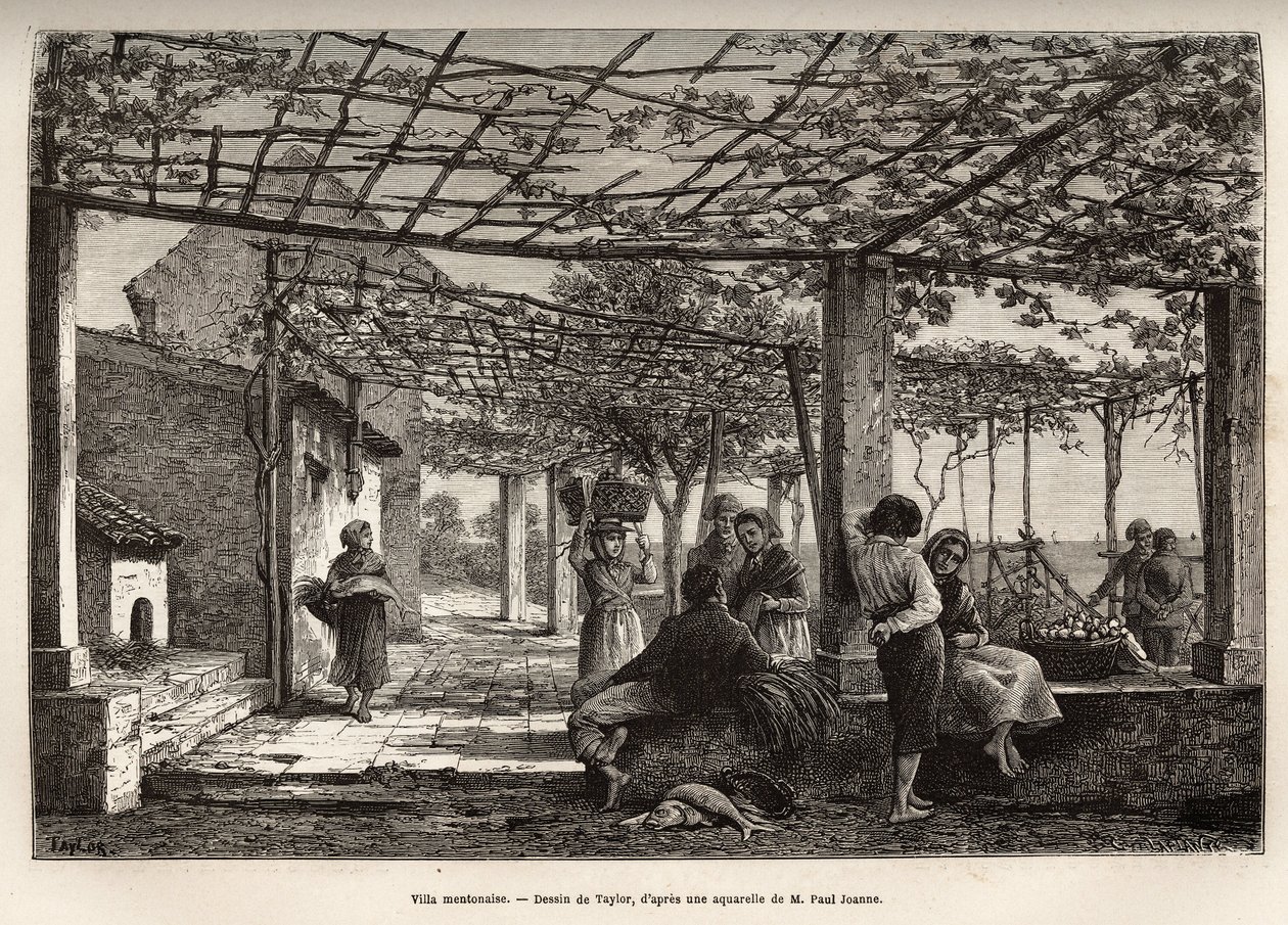 Villa Menton, gravure d