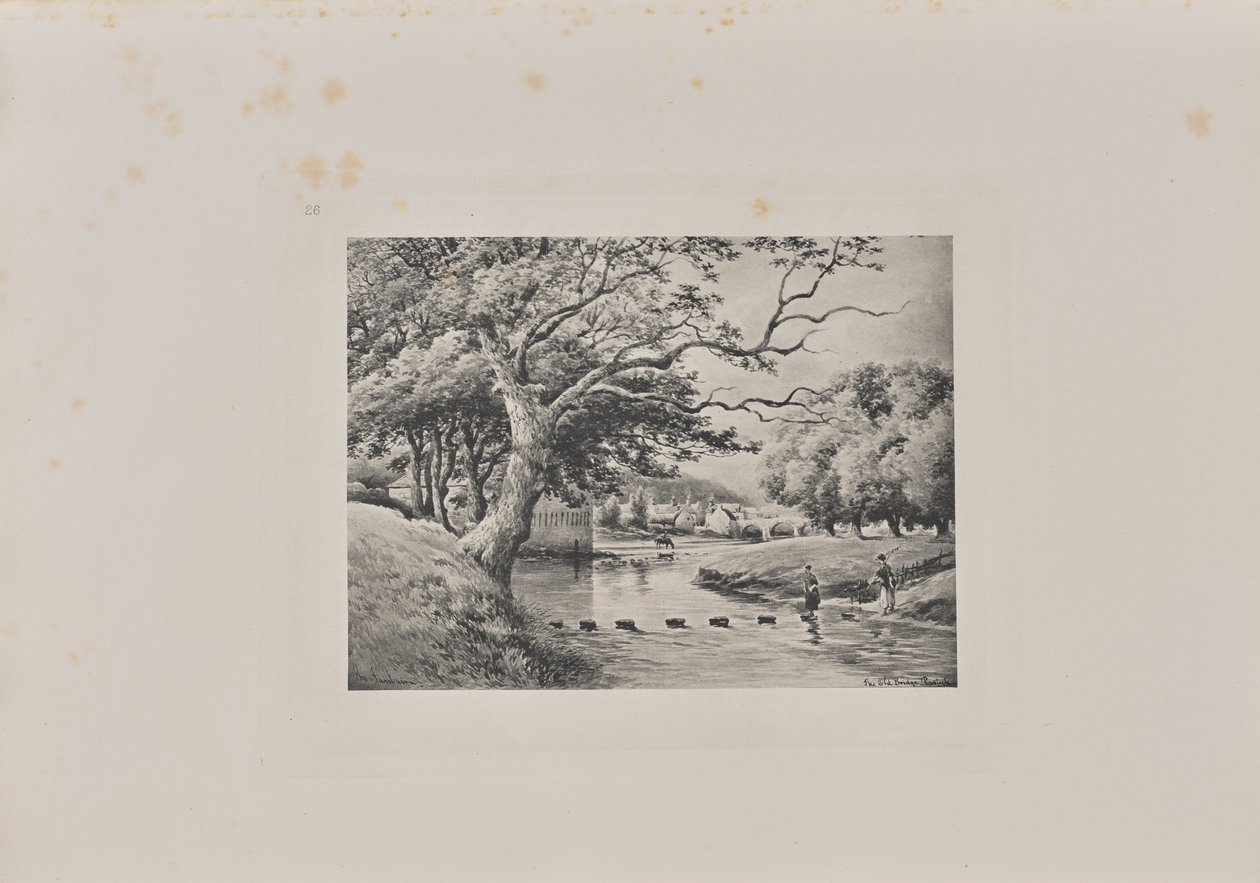 Vue sur le vieux pont de Partick depuis les Stepping-Stones - T. and R. Annan and Sons