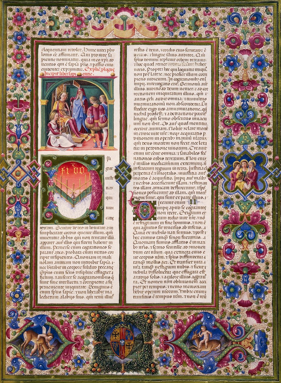 Le Livre de la Sagesse, du Volume I de la Bible de Borso d