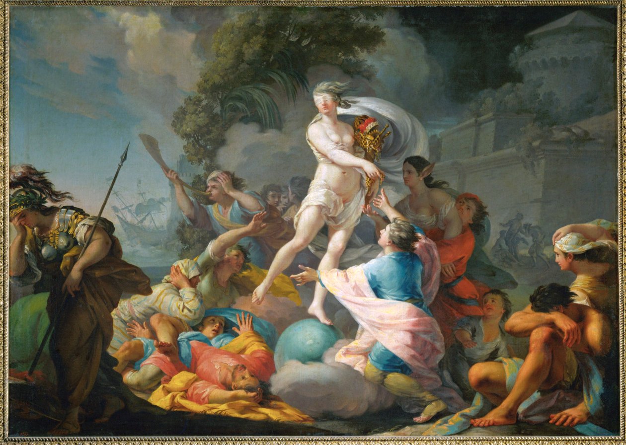 Fortuna (huile sur toile) - Taddeusz (1727-1793) Kuntze