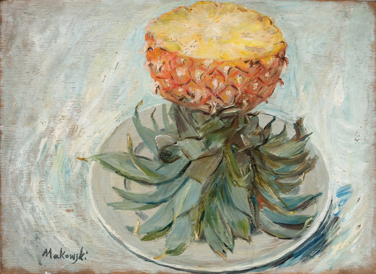 Un ananas dans une assiette - Tadeusz Makowski